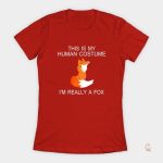 T-Shirt Renard pour Femme avec Message Humoristique