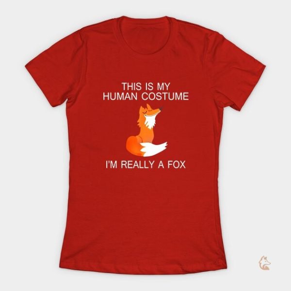 T-Shirt Renard pour Femme avec Message Humoristique