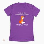 T-Shirt Femme avec Imprimé Renard et Slogan