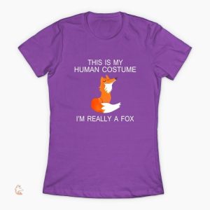 T-Shirt Femme avec Imprimé Renard et Slogan