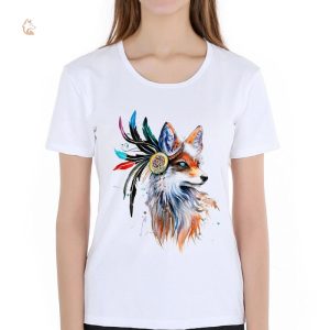 T-Shirt Femme Renard Totem en design unique et stylé