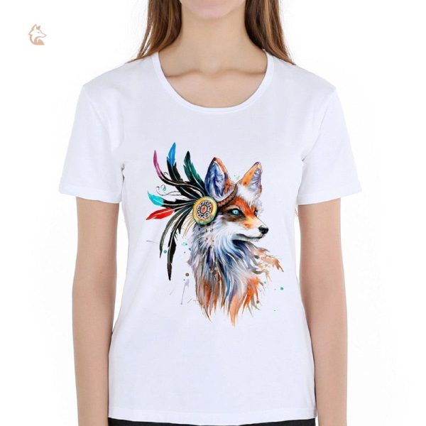 T-Shirt Femme Renard Totem en design unique et stylé