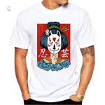 T-Shirt Renard Geisha avec design artistique unique