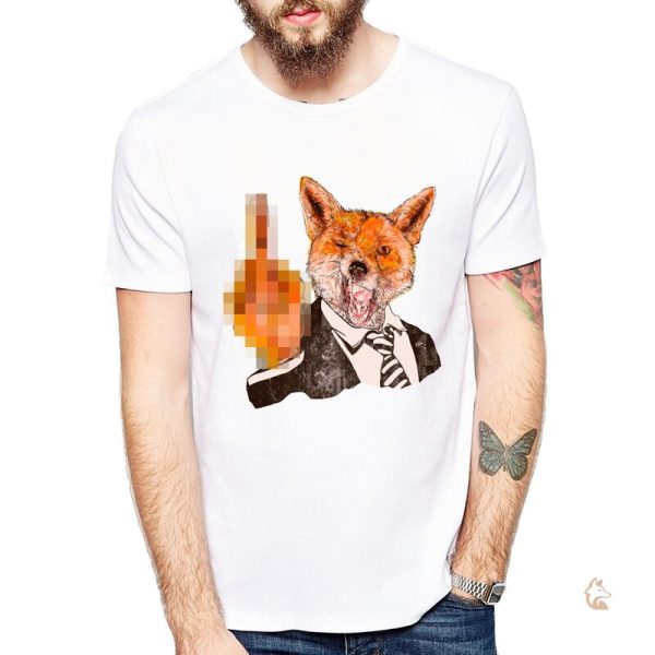 T-Shirt Renard d'Honneur en coton, style décontracté