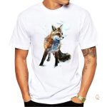 T-Shirt Renard Peinture Stylisé en design artistique