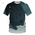 T-shirt Renard avec un regard captivant dans la neige