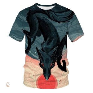 T-Shirt Renard Style Nippon en design japonais