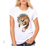 T-Shirt Femme Renard Ukiyo-e style artistique