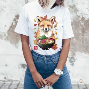 T-shirt Renard pour femme, style décontracté et amusant